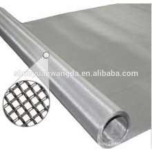 Malla de alambre de plata de tejido liso